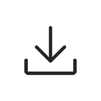Icon showing an arrow pointing downwards into a tray